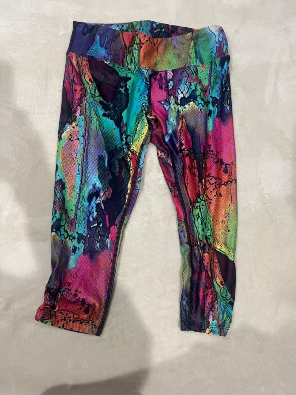 Koral Kids Rainbow Marble Capri Leggings